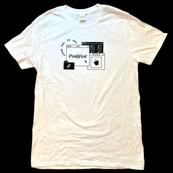 Poshfest 2020 t-shirt size womens Medium white collect them all - Picture 1 of 3